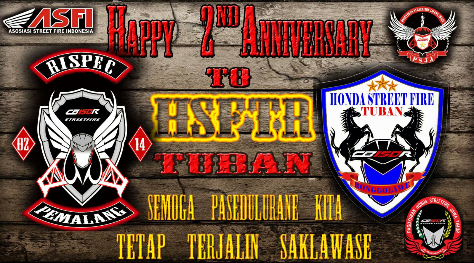 Rispec Pemalang Road To 2nd Anniversary Hsftr Tuban Ronggolawe